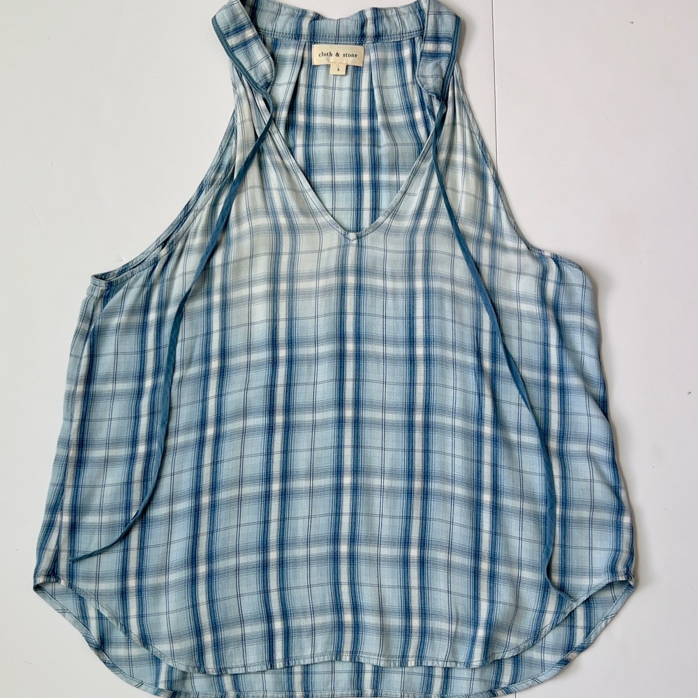 Anthropologie Cloth & Stone plaid top